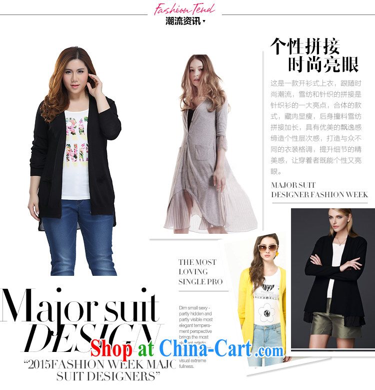Slim LI Sau 2015 spring and summer new, larger female V for snow-woven stitching solid color knitting cardigan, jacket Q 7982 white 2XL pictures, price, brand platters! Elections are good character, the national distribution, so why buy now enjoy more preferential! Health