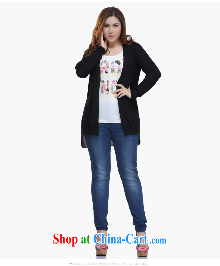 Slim LI Sau 2015 spring and summer new, larger female V for snow-woven stitching solid color knitting cardigan, jacket Q 7982 white 2XL pictures, price, brand platters! Elections are good character, the national distribution, so why buy now enjoy more preferential! Health