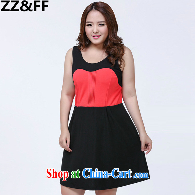 ZZ &FF 2015 summer new 200 Jack mm thick and fat increases, female spell-color dresses three-dimensional trim thin Princess skirt picture color XXXL, ZZ &FF, shopping on the Internet