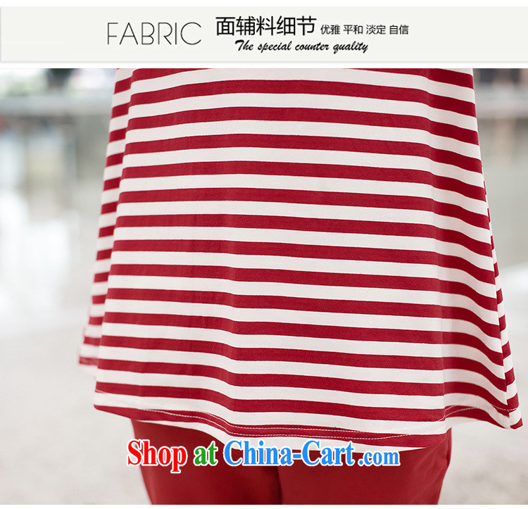 MissDonut 2015 spring new XL women mm thick Korean liberal stripes T-shirt + pants two-piece with red code 3 XL pictures, price, brand platters! Elections are good character, the national distribution, so why buy now enjoy more preferential! Health