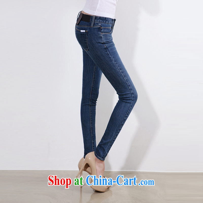 Thin (NOS) Korean version of the greater code female summer New Beauty video skinny legs jeans pants M 25,011 blue 42, 210 about Jack wearing thin (NOS), online shopping