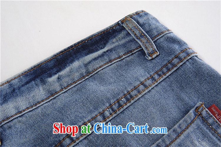 Thin (NOS) summer wear new Korean version of the greater Code women worn out nails Pearl 9 blue jeans pants M 15,021 blue 40 200 Jack left and right through pictures, price, brand platters! Elections are good character, the national distribution, so why buy now enjoy more preferential! Health