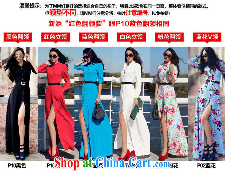 Julia Wei Ji/verragee Europe big temperament black long-sleeved long dresses and long skirts the code female P 10 P 02 P 02 blue flower V collar XL pictures, price, brand platters! Elections are good character, the national distribution, so why buy now enjoy more preferential! Health