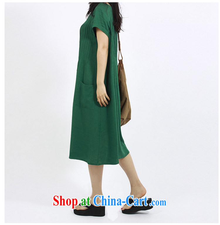 The Yi butterfly 2015 spring and summer, the female loose wrinkled cotton mA short-sleeve style dresses 8056 green L pictures, price, brand platters! Elections are good character, the national distribution, so why buy now enjoy more preferential! Health