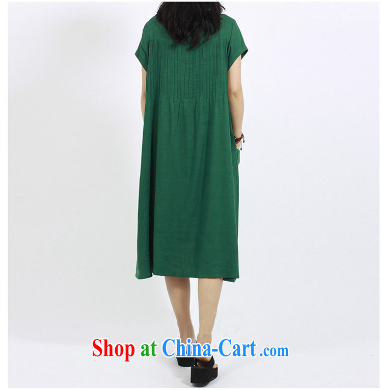 The Yi butterfly 2015 spring and summer, the female loose wrinkled cotton mA short-sleeve style dresses 8056 green L pictures, price, brand platters! Elections are good character, the national distribution, so why buy now enjoy more preferential! Health