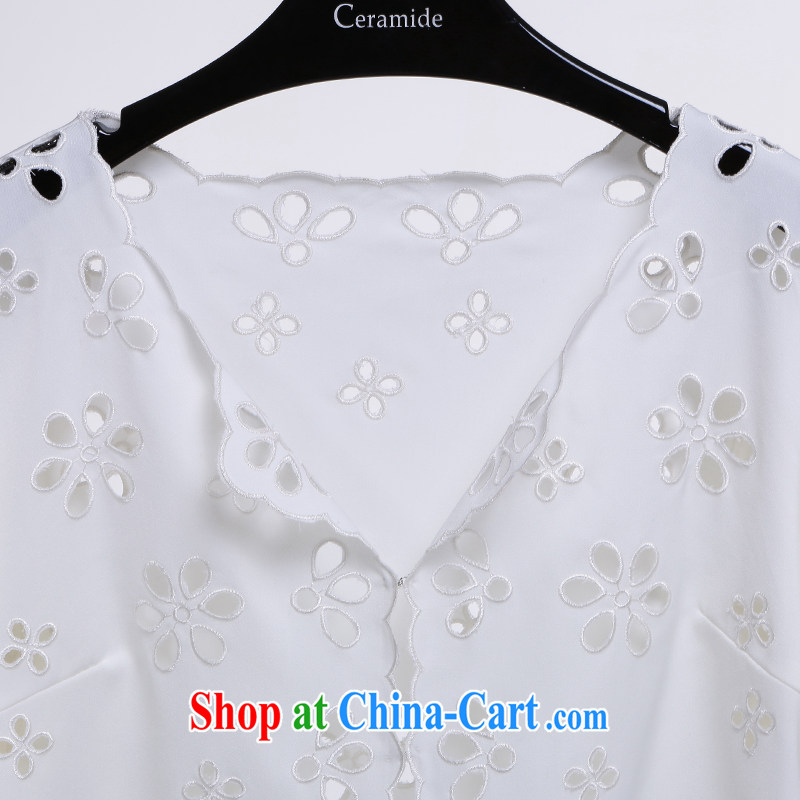 Race Contact Us larger women spring 2015 new emphasis on sister languages empty embroidered long-sleeved jacket girls spring 651106028 black XXXXL, contact us (Ceramide), shopping on the Internet