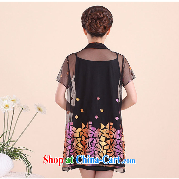 2015 new women with large, two-piece, older women summer two-piece short-sleeved T pension 40 years old middle-aged mother with T-shirt larger dresses red XXXL pictures, price, brand platters! Elections are good character, the national distribution, so why buy now enjoy more preferential! Health