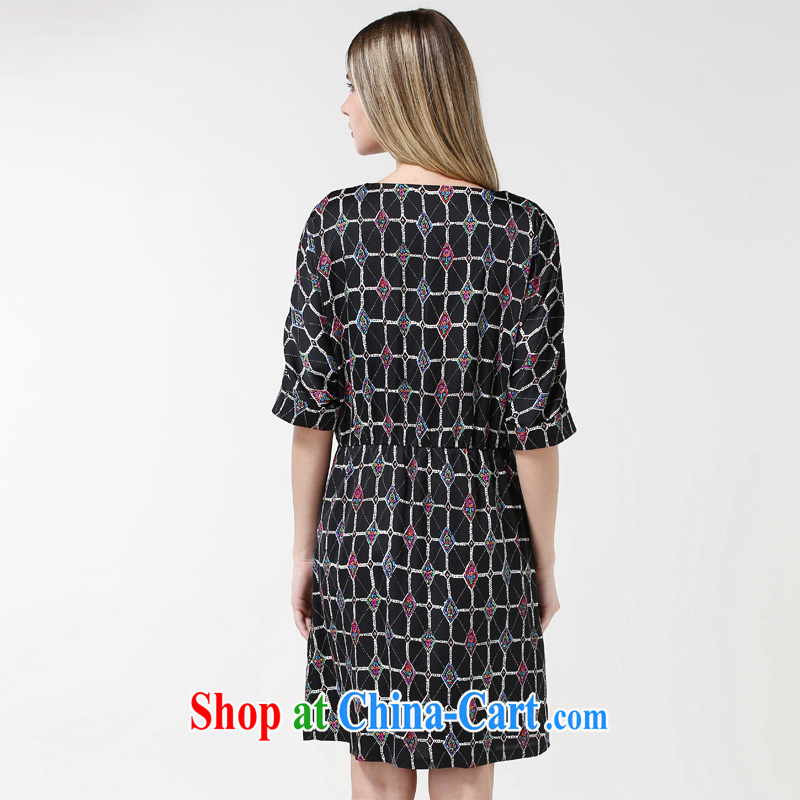 Connie's Dream Original Europe spring 2015 installation of new, and indeed increase, female Jack 200 mm thick and Stylish retro tartan video thin dresses s 1881 black XXXL, Connie dreams, shopping on the Internet
