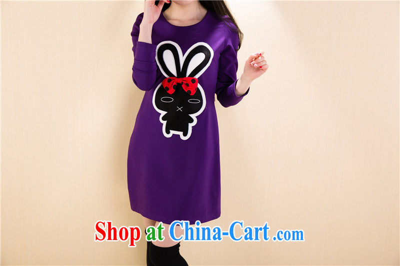 Ngai Nov 2015 spring, larger female Korean Beauty graphics thin cartoon stickers, long-sleeved sweater dress 8133 purple 4 XL pictures, price, brand platters! Elections are good character, the national distribution, so why buy now enjoy more preferential! Health