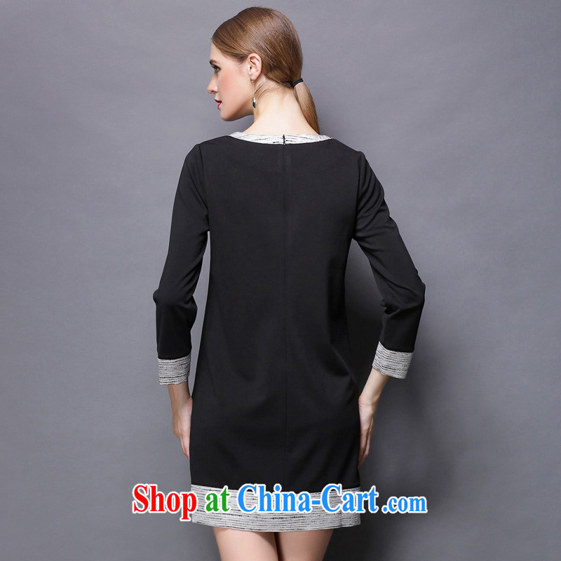 The silk, honey XL girls thick MM graphics thin spring tile graphics thin dresses ZZ 1801 black 3 XL (150 jack - 164 Jack through) to the population, honey, and shopping on the Internet