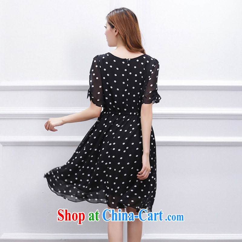 royal eagle 2015 summer new women's clothing, Japan, and South Korea on her sister loose the Code women's clothing from the waist, snow-woven dresses summer Z 016 black . XXXL (suitable for 145 - 160 catties, imperial eagle, shopping on the Internet