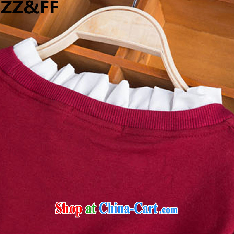 ZZ &FF 2015 spring new and indeed increase, female Jack 200 mm thick Korean stitching embroidered larger thick MM cultivating T pension female wine red XXXL (160 - 200 ) jack, ZZ &FF, shopping on the Internet