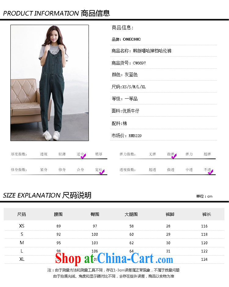 ONECHIC Korean relaxed hip-hop, the document, a code blue jeans back trousers code number can be pregnant with dark blue XS pictures, price, brand platters! Elections are good character, the national distribution, so why buy now enjoy more preferential! Health