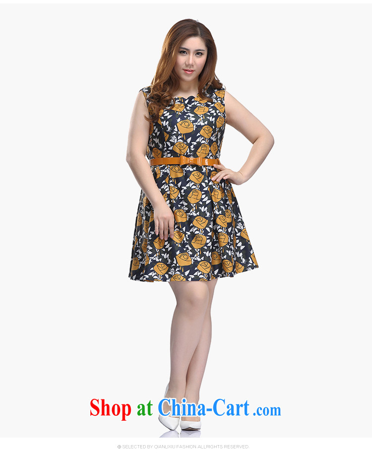 Slim LI Sau 2015 spring new larger dresses video thin rose stamp sleeveless dresses Q 7172 yellow 2 XL pictures, price, brand platters! Elections are good character, the national distribution, so why buy now enjoy more preferential! Health