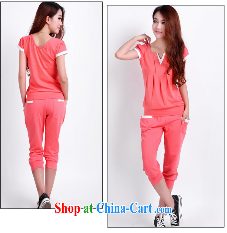 Auberge summer 2015 Korean large, sport and leisure package short-sleeve 7 pants girls pink XXXL pictures, price, brand platters! Elections are good character, the national distribution, so why buy now enjoy more preferential! Health