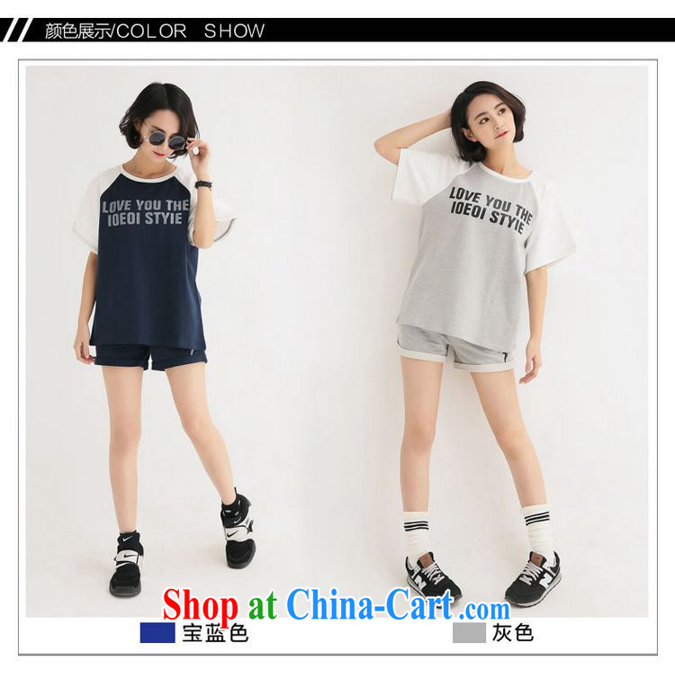 Optimize m Beauty summer 2015 with new sport and leisure service package and stylish appearance lady Korean version the code short-sleeved sweater Kit 2 piece set to the Royal Blue 3 XL pictures, price, brand platters! Elections are good character, the national distribution, so why buy now enjoy more preferential! Health