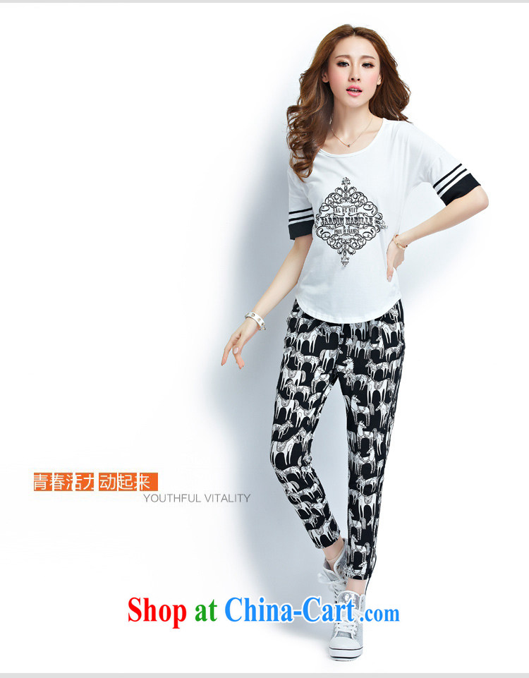 PDQC Leisure package summer 2015 new round-collar short-sleeve cotton shirt T 7 pants loose the code two-piece white XXL pictures, price, brand platters! Elections are good character, the national distribution, so why buy now enjoy more preferential! Health