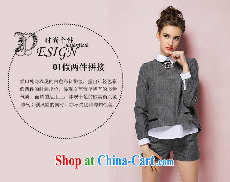 Ya-ting store 2015 European site spring flange pants set up in Europe and America for stitching parquet drill girls two piece gray XL pictures, price, brand platters! Elections are good character, the national distribution, so why buy now enjoy more preferential! Health