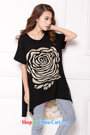 The Eugenia Brizuela de Avila 2015 Korean version the code female summer thick MM long, snow-woven spell pure cotton short-sleeved relaxed casual T pension black XXL pictures, price, brand platters! Elections are good character, the national distribution, so why buy now enjoy more preferential! Health
