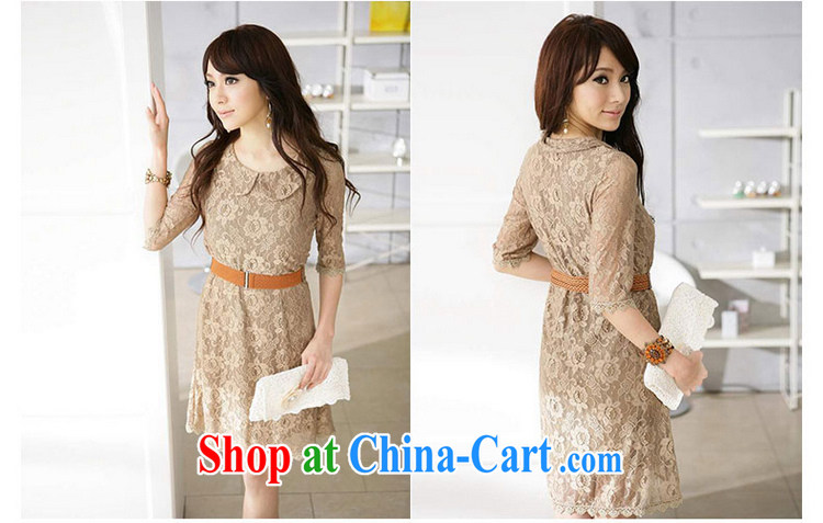 Optimize M colorful XL stylish women's clothing dresses 2015 summer lace cuff in graphics thin ice woven skirt elegant commuter Solid Color dresses to the apricot 3XL pictures, price, brand platters! Elections are good character, the national distribution, so why buy now enjoy more preferential! Health