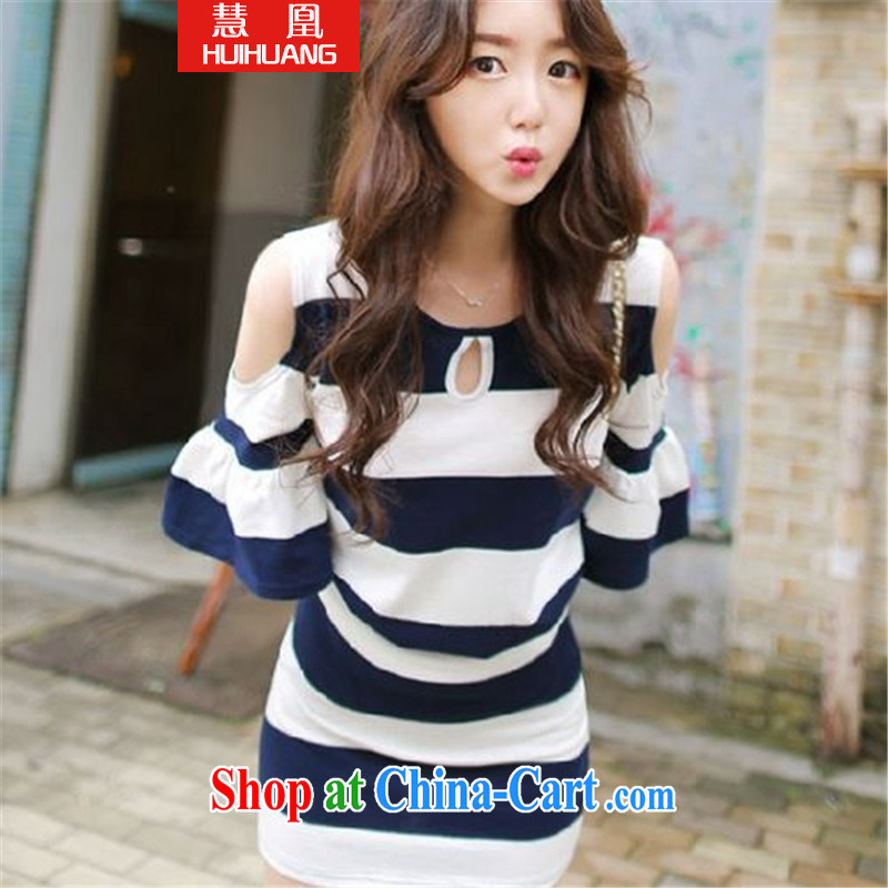 Emily for 2015 graphics thin stripes cuff flouncing bare shoulders T shirts short skirts two-piece with cotton army green L, Emily for (HUIHUANG), shopping on the Internet