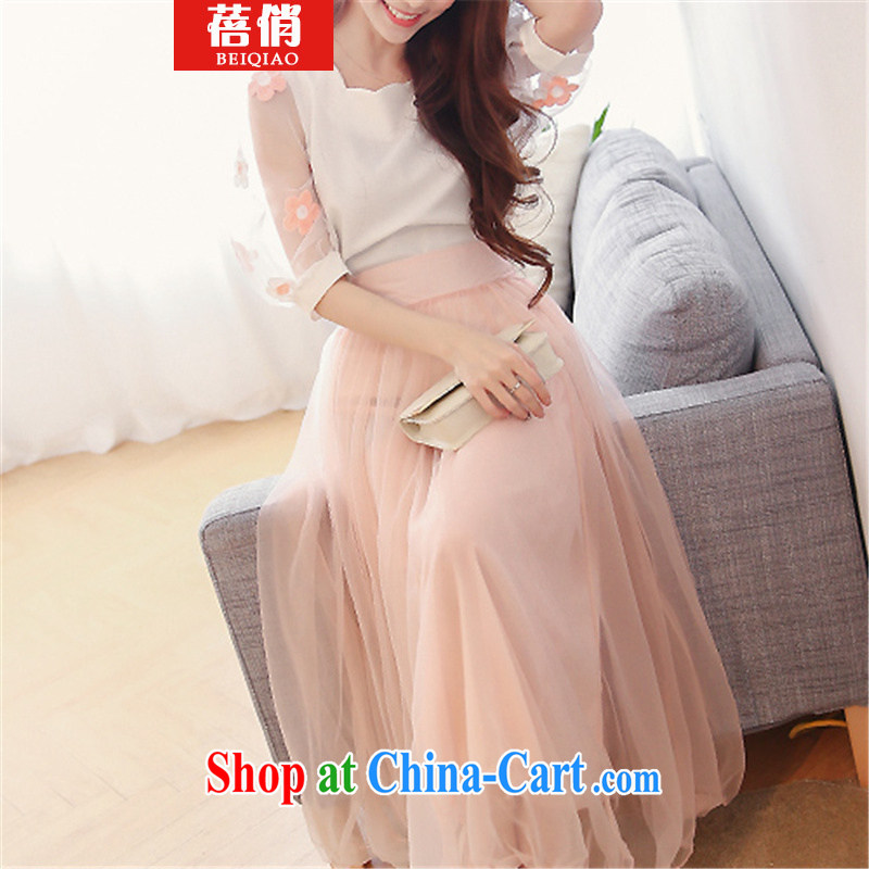 Mrs Ingrid Yeung, 2015 ladies embroidered Web dress two pink L, Mrs Ingrid, (BEIQIAO), online shopping