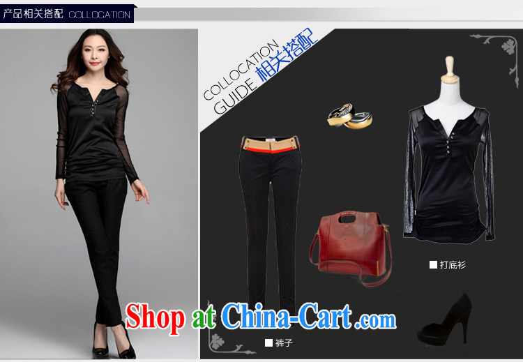 In short, will be the 2015 spring and summer new, large, thick MM cultivating graphics thin Web yarn stitching V collar solid shirt T pension J 633 black 3 XL pictures, price, brand platters! Elections are good character, the national distribution, so why buy now enjoy more preferential! Health