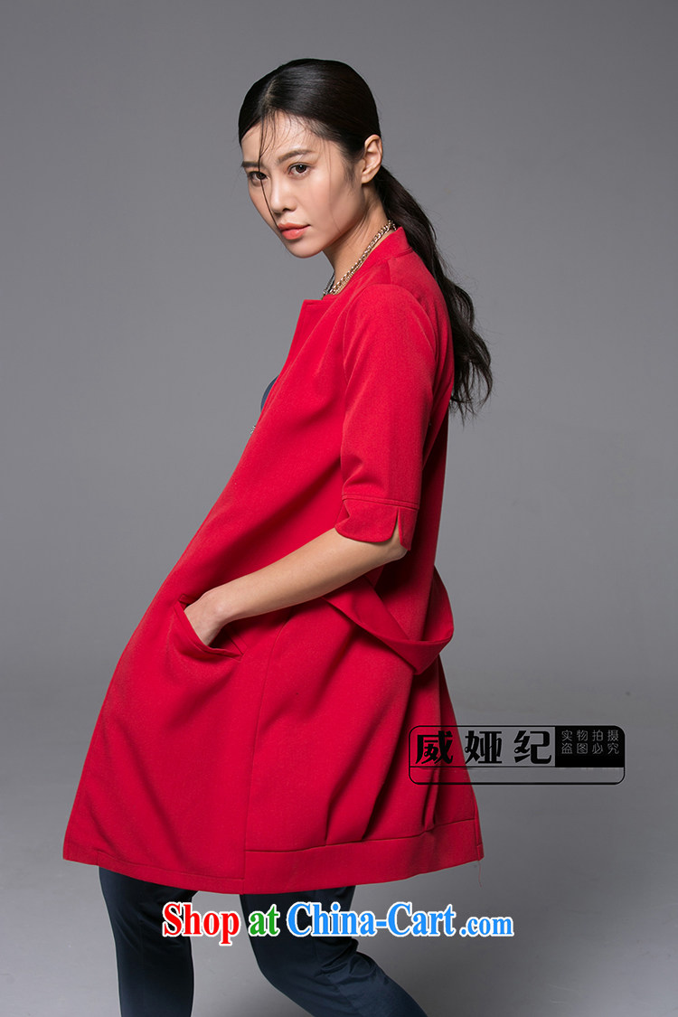 Julia Wei Ji/verragee Spring and Autumn 2015 in Europe and America, the liberal, in long, the T-shirt, jacket larger female KS 003 red S pictures, price, brand platters! Elections are good character, the national distribution, so why buy now enjoy more preferential! Health