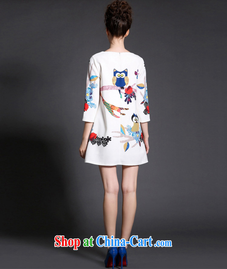 Wei-wei Chen, spring 2015 new, the United States and Europe, female 7 cuff dress, long, thick mm beauty graphics Thin women 8146 black XXXXXL pictures, price, brand platters! Elections are good character, the national distribution, so why buy now enjoy more preferential! Health