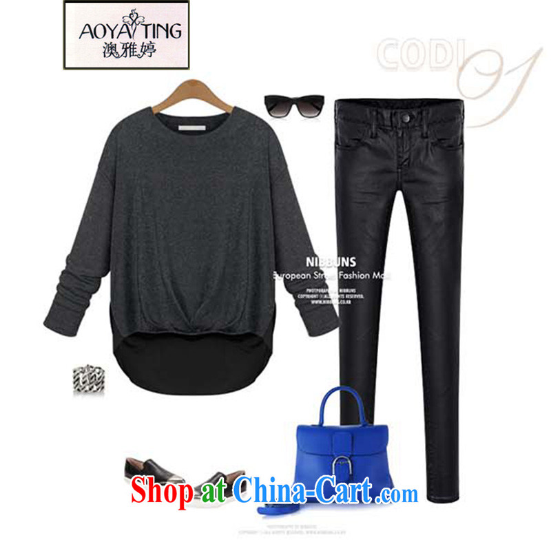 o Ya-ting 2015 new female Spring and Autumn knitting T-shirt long-sleeved shirt T female and indeed intensify, Korean edition T-shirt D 34 dark gray 4 XL recommends that you 160 - 180 jack, O Ya-ting (aoyating), online shopping