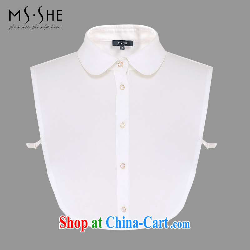 MsShe XL girls 2015 new Snow woven shirt collar body fake collar decoration for 2421 white 6 XL