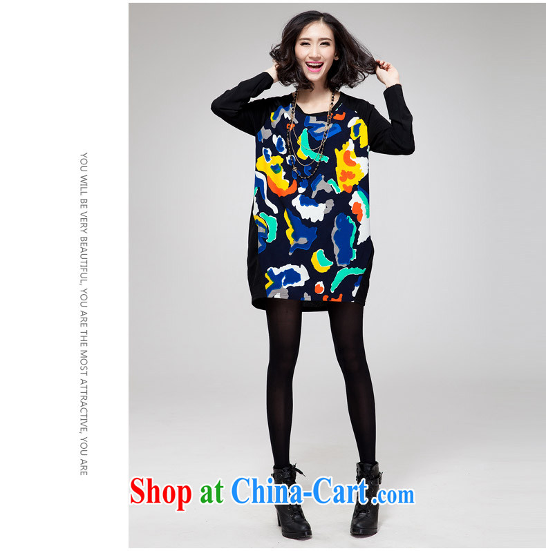 Eternal-soo and indeed increase, women 2015 spring loaded new dresses thick sister fat, Video thin, Jack 200 Korean Stamp stitching T shirt skirt the color 4 XL pictures, price, brand platters! Elections are good character, the national distribution, so why buy now enjoy more preferential! Health