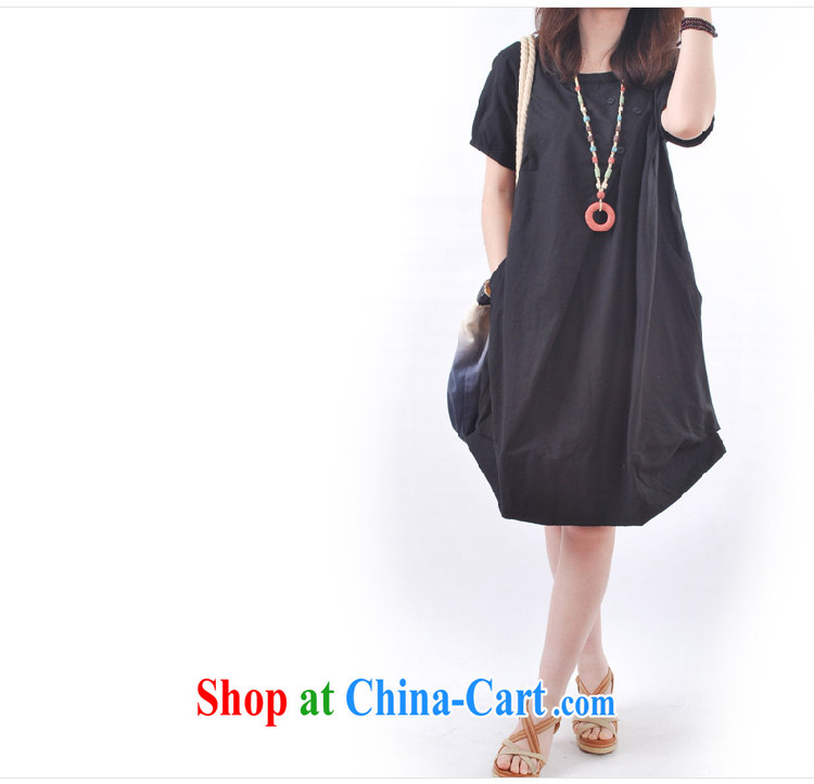 We, summer 2015 new Korean version the code dress very casual wrinkled round-collar short-sleeve dress girls Y 8033 black XXL (through 150 jack) pictures, price, brand platters! Elections are good character, the national distribution, so why buy now enjoy more preferential! Health