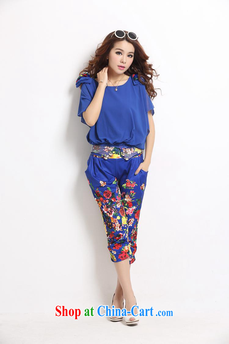 Qin Qing store 2015 new female summer stylish package stamp snow woven two-piece pants T-shirt + Harlan pants X 298 4 4 color Large stock XL pictures, price, brand platters! Elections are good character, the national distribution, so why buy now enjoy more preferential! Health