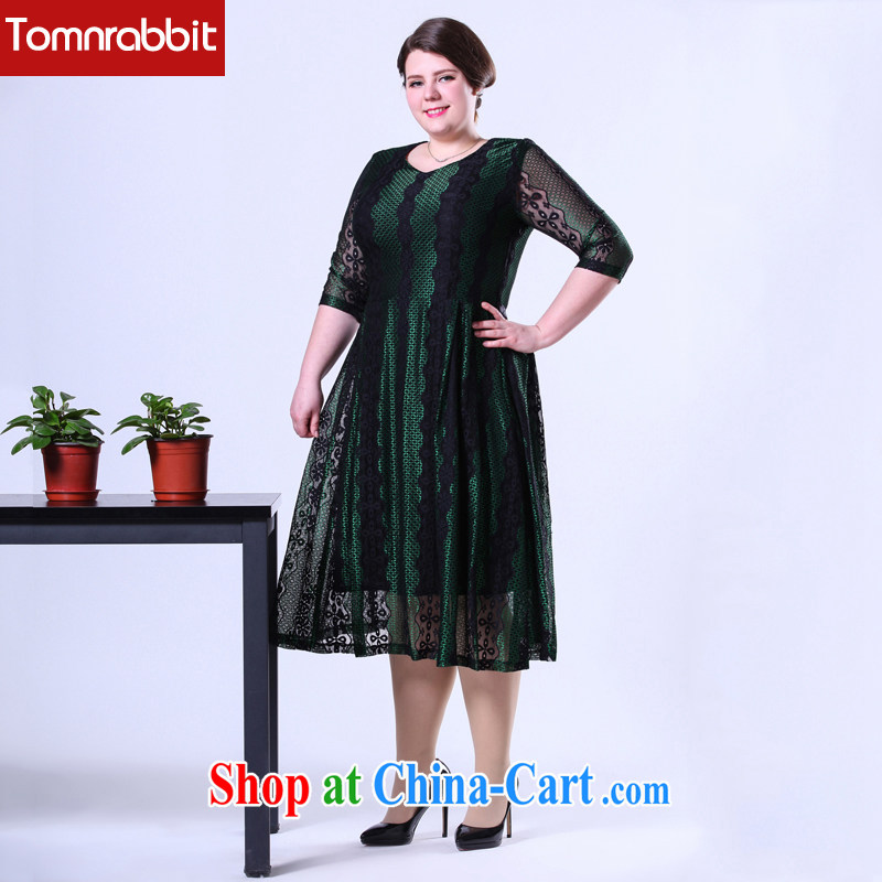 2015 spring new products in Europe and America, the female lace tile vertical streaks on mm video thin-yi long skirt picture color the code 4 XL, Tomnrabbit, shopping on the Internet