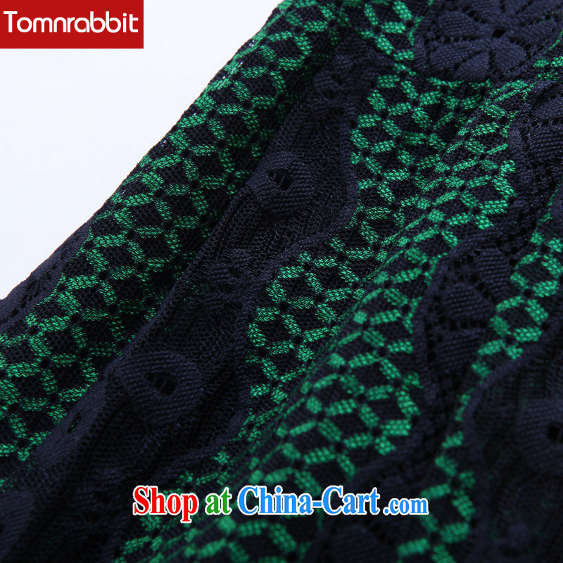 2015 spring new products in Europe and America, the female lace tile vertical streaks on mm video thin-yi long skirt picture color the code 4 XL, Tomnrabbit, shopping on the Internet