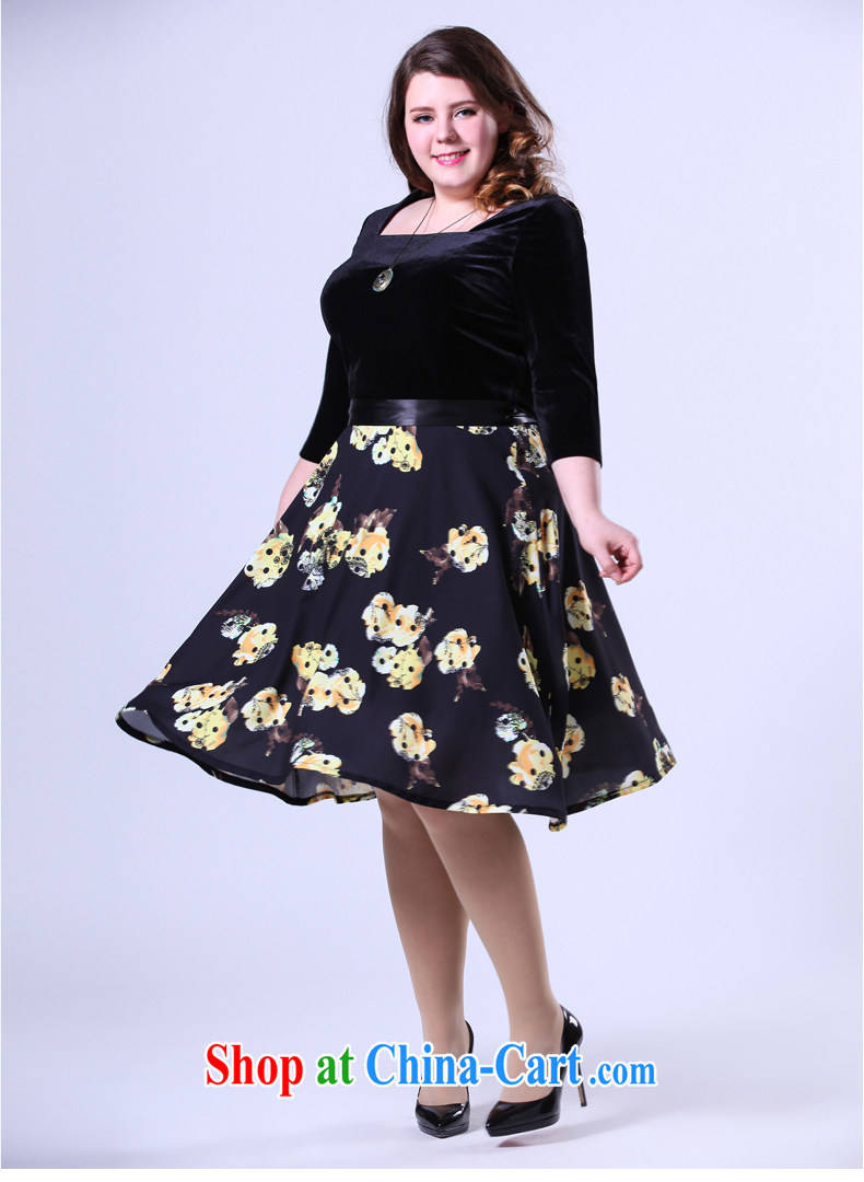2015 spring female new thick sister graphics thin and long skirt, wool stitching party for the code dress picture color the code XL pictures, price, brand platters! Elections are good character, the national distribution, so why buy now enjoy more preferential! Health