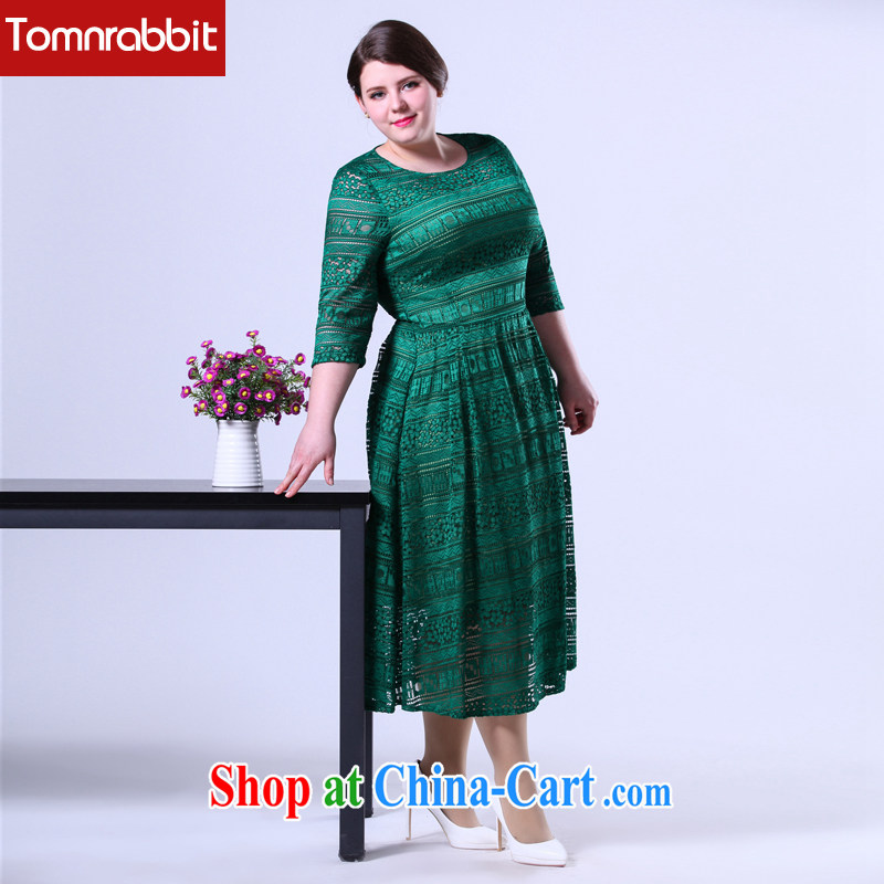 The increase is indeed female 200 Jack thick sister spring 2015 Openwork elegant lace 7 cuff dress long picture color the code 3 XL (pre-sale April 28 shipment, Tomnrabbit, shopping on the Internet
