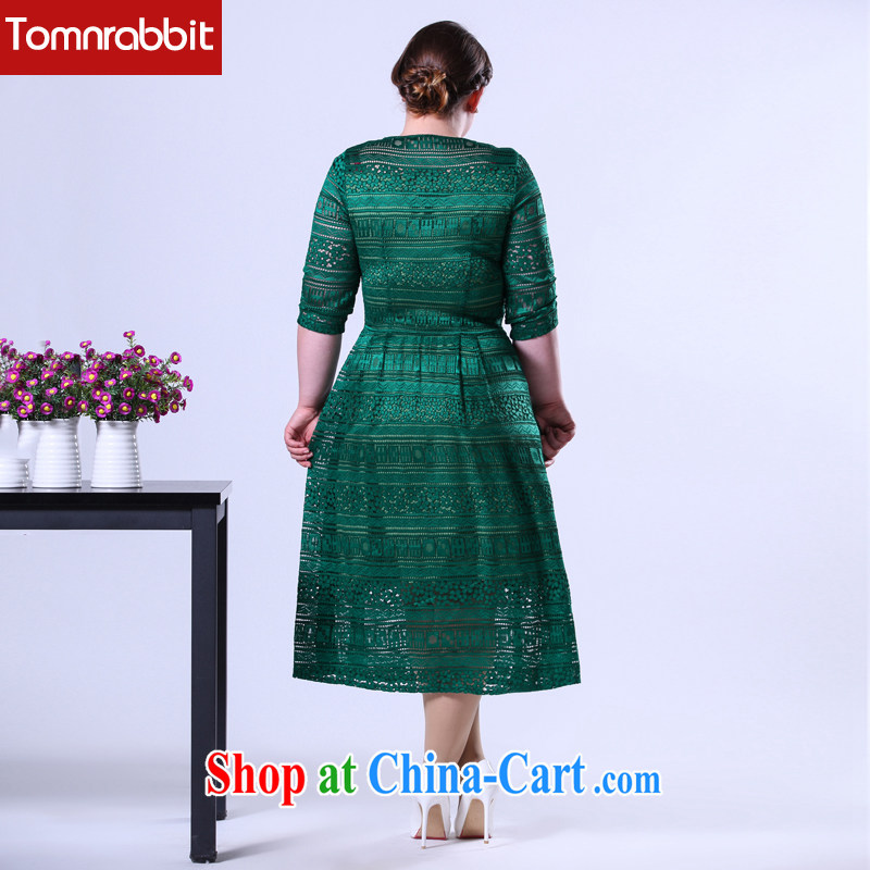 The increase is indeed female 200 Jack thick sister spring 2015 Openwork elegant lace 7 cuff dress long picture color the code 3 XL (pre-sale April 28 shipment, Tomnrabbit, shopping on the Internet
