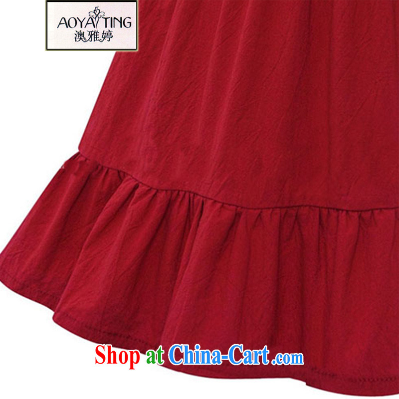 o Ya-ting 2015 Europe and indeed the increase, female spring loaded new acted with the waist dresses female D 37 red 2 XL recommends that you 125 - 145 jack, O Ya-ting (aoyating), online shopping