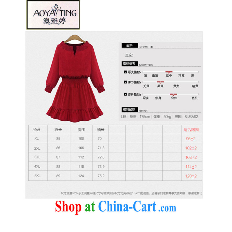 o Ya-ting 2015 Europe and indeed the increase, female spring loaded new acted with the waist dresses female D 37 red 2 XL recommends that you 125 - 145 jack, O Ya-ting (aoyating), online shopping
