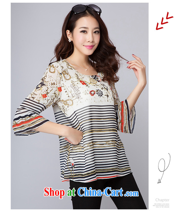 ZORMO Korean female thick mm maximum code snow woven shirts spring and summer stripes stamp duty 7 cuffs and indeed increase loose shirt picture color 4 XL pictures, price, brand platters! Elections are good character, the national distribution, so why buy now enjoy more preferential! Health