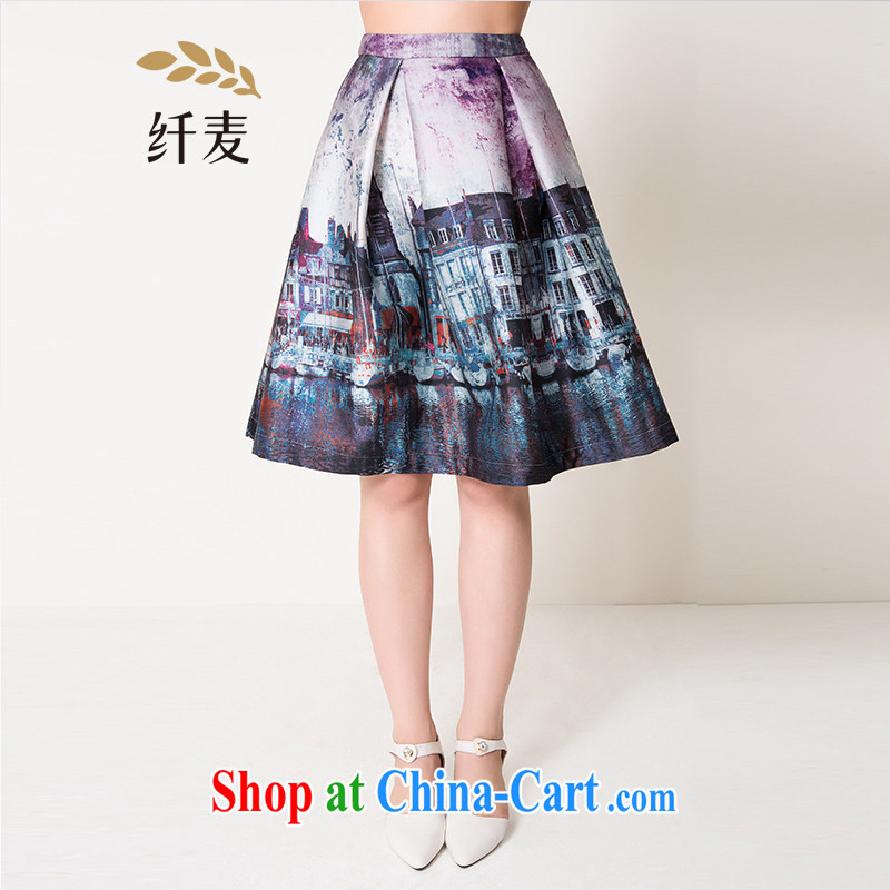 The Mak is the girls with 2015 spring new thick mm relaxed, long body skirt girls 651251005 purple 4 XL