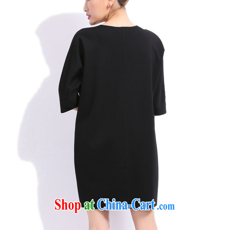 Director of the Advisory Committee 2015 spring and summer NEW GRAPHICS thin and thick XL women mm thick, long, T shirt short-sleeve double-yi skirt black loose all code chest of tile 110, made the Advisory Committee (mmys), and, on-line shopping