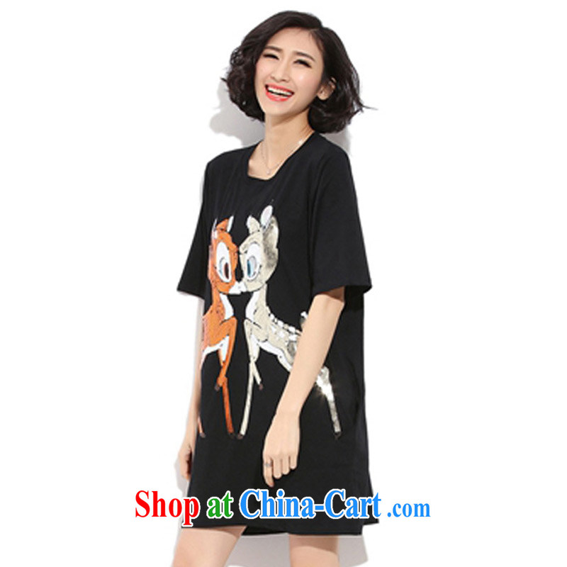 Director of the Advisory Committee 2015 spring and summer NEW GRAPHICS thin and thick XL women mm thick, long, T shirt short-sleeve double-yi skirt black loose all code chest of tile 110, made the Advisory Committee (mmys), and, on-line shopping