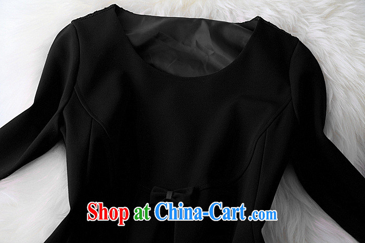 In 2015 Arthur spring new women with loose the Code women mm thick aura lace, long stitching solid long-sleeved dresses black XXL pictures, price, brand platters! Elections are good character, the national distribution, so why buy now enjoy more preferential! Health