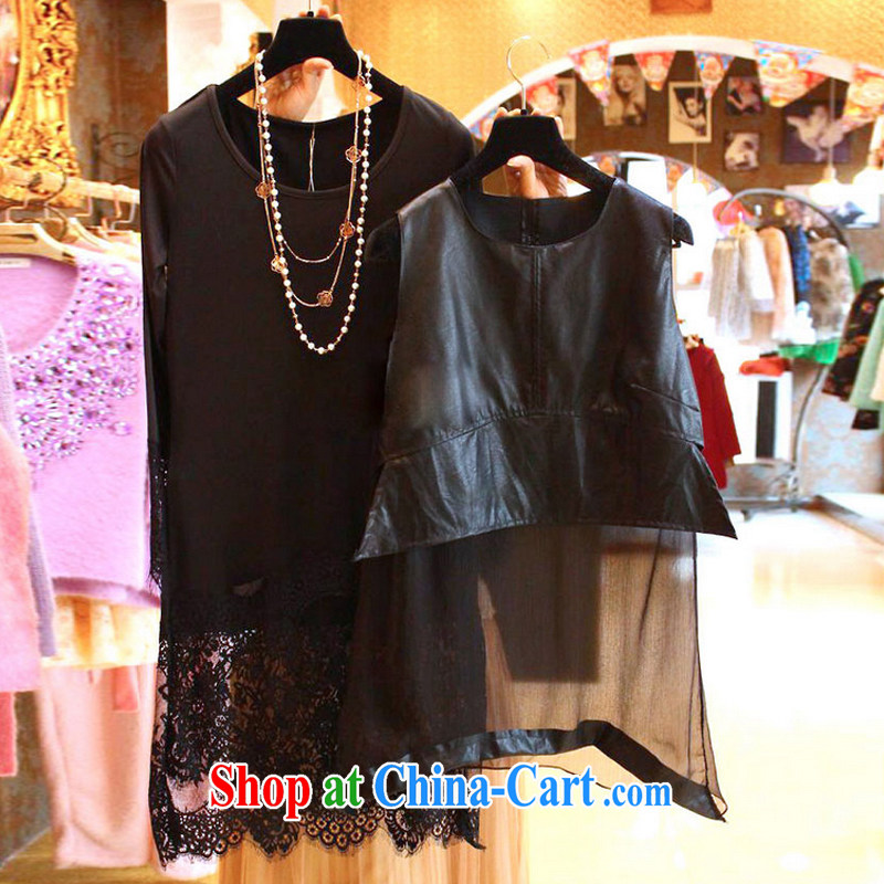 Susan Sarandon aviation clothing 2015 and indeed increase, female new lace solid dress Kit 200 Jack female Korean thick mm spring 1809 black 5 XL, Dan Jie Shi (DANJIESHI), online shopping