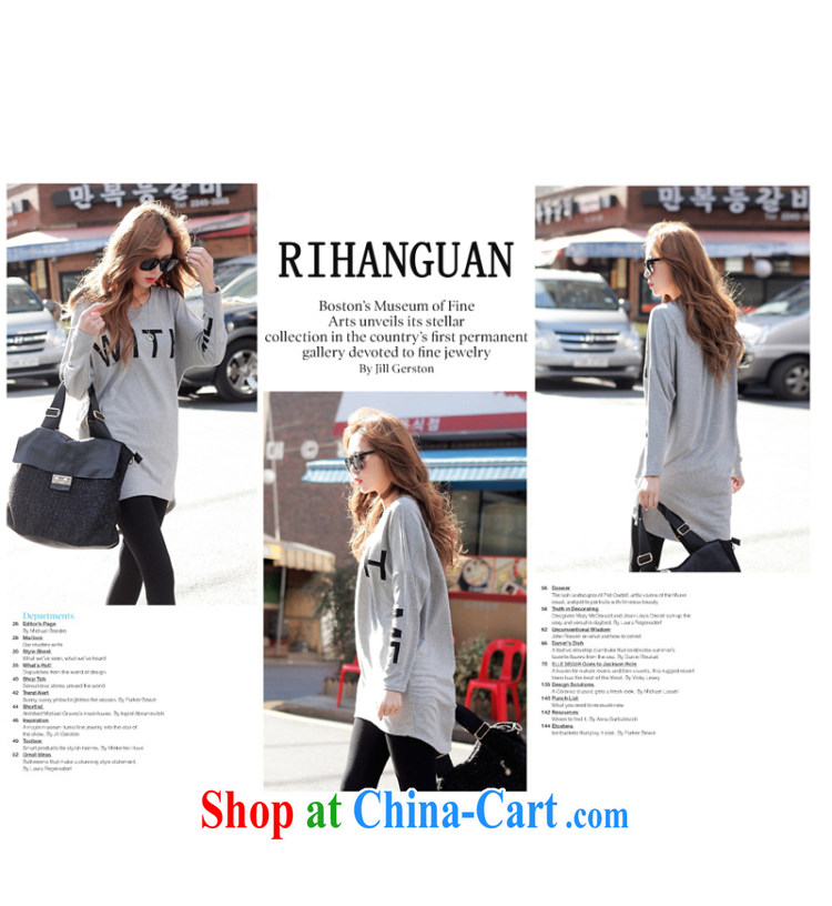 2015 spring new, larger female long-sleeved T-shirt girl, long, solid T-shirt Han version loose T-shirt 6198 black L pictures, price, brand platters! Elections are good character, the national distribution, so why buy now enjoy more preferential! Health
