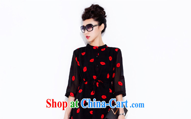 ZZ &FF 2015 summer new 200 Jack mm thick larger female red lips 7 cuff dress beauty graphics thin solid skirt red lips XXXL pictures, price, brand platters! Elections are good character, the national distribution, so why buy now enjoy more preferential! Health