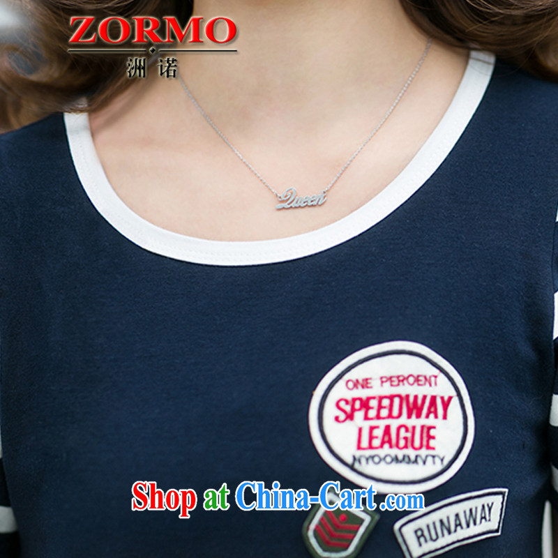 ZORMO summer 2015 new Korean female larger campaign kit mm thick and indeed increase cotton leisure suite royal blue 4 XL, ZORMO, shopping on the Internet
